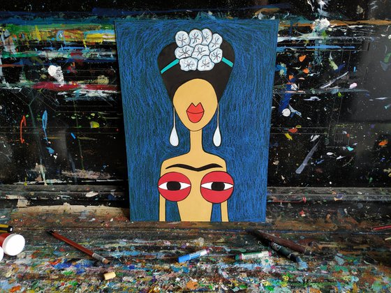 My tits love Frida(deep blue)
