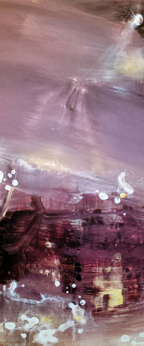 ABSOLUTELLY FANTASTIC DREAMSCAPE METHALSCAPE CHIMERA FANTASTIC ART ONIRIC UNIVERSE SIGNED MASTER KLOSKA by Kloska Ovidiu
