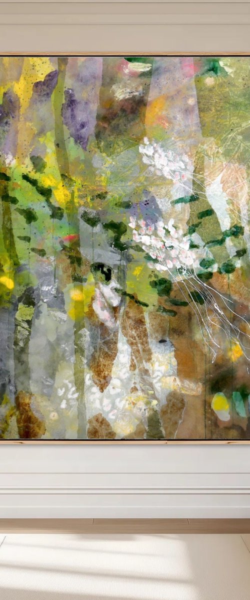 Silent renewal - Landscape Abstraction by Poovi Art