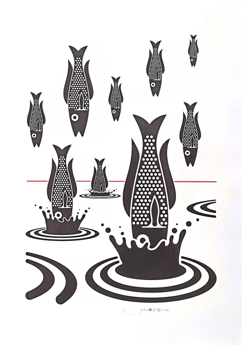 Illustrative Animal Screenprint By Gokhan Okur, 39 X 28, It