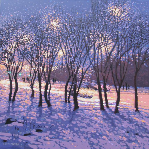 Evening snow light by Gordon Hunt