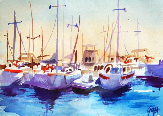 SAILBOATS. MARINA