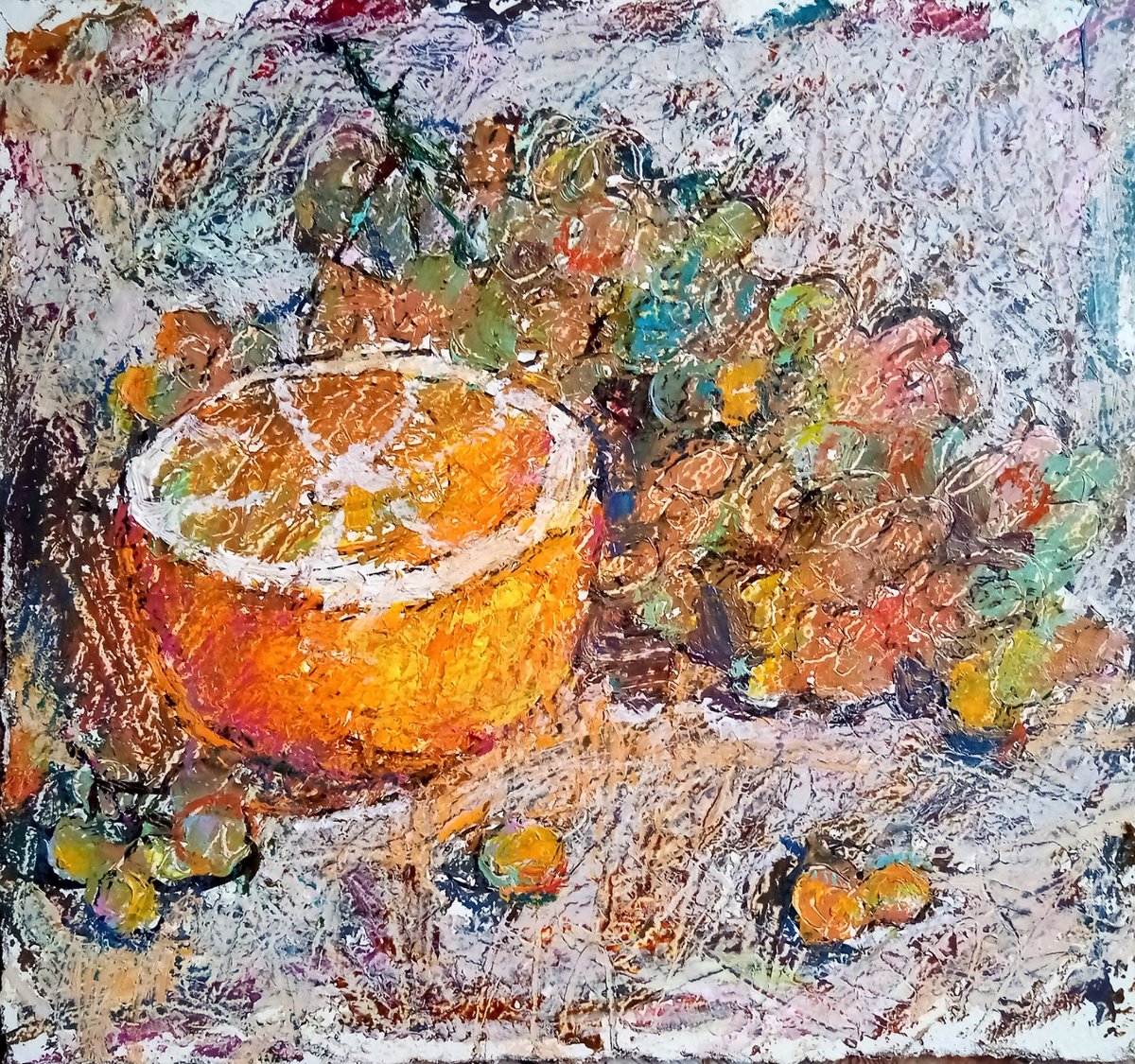 Grapes & orange #2 by Valerie Lazareva