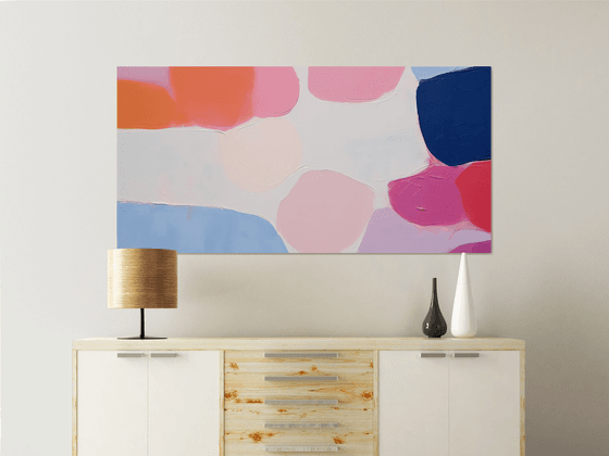 Soft pink rose and marine abstract 2211233
