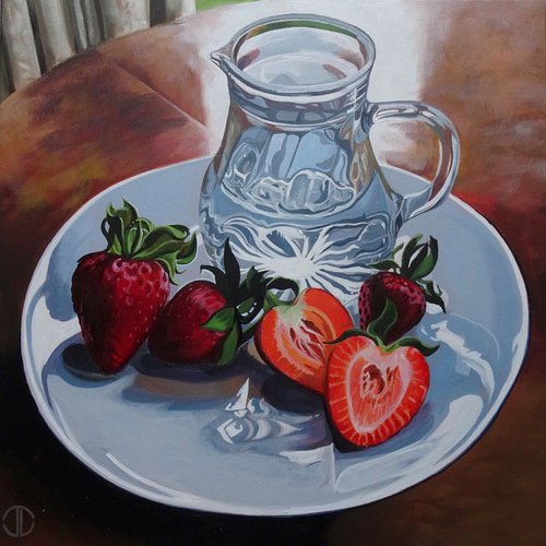 Still Life With Strawberries by Joseph Lynch