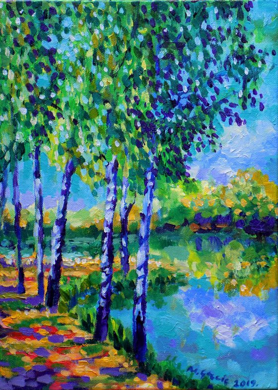 Trees by the river