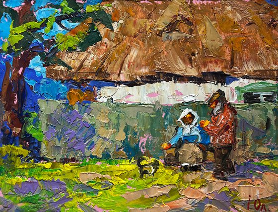 Quiet village conversation