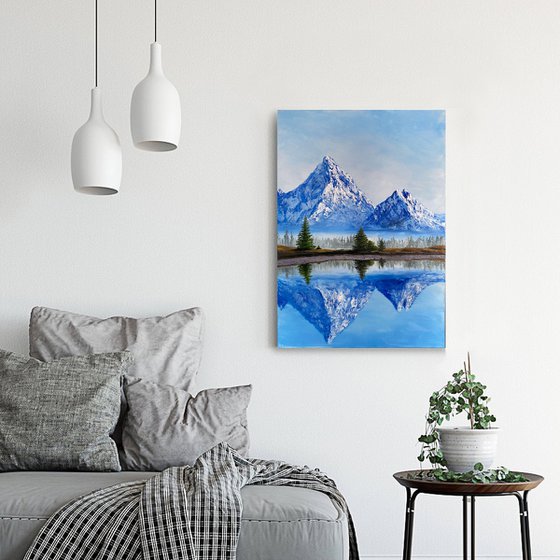 The Greatness of the Mountains, 50 x 70 cm, oil on canvas