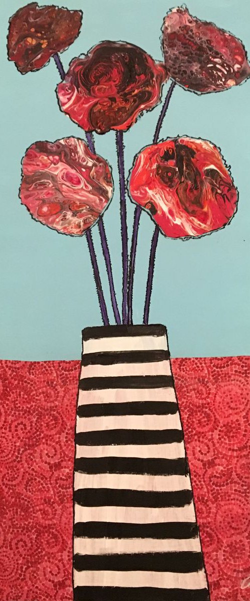 Striped vase by Anya Getter