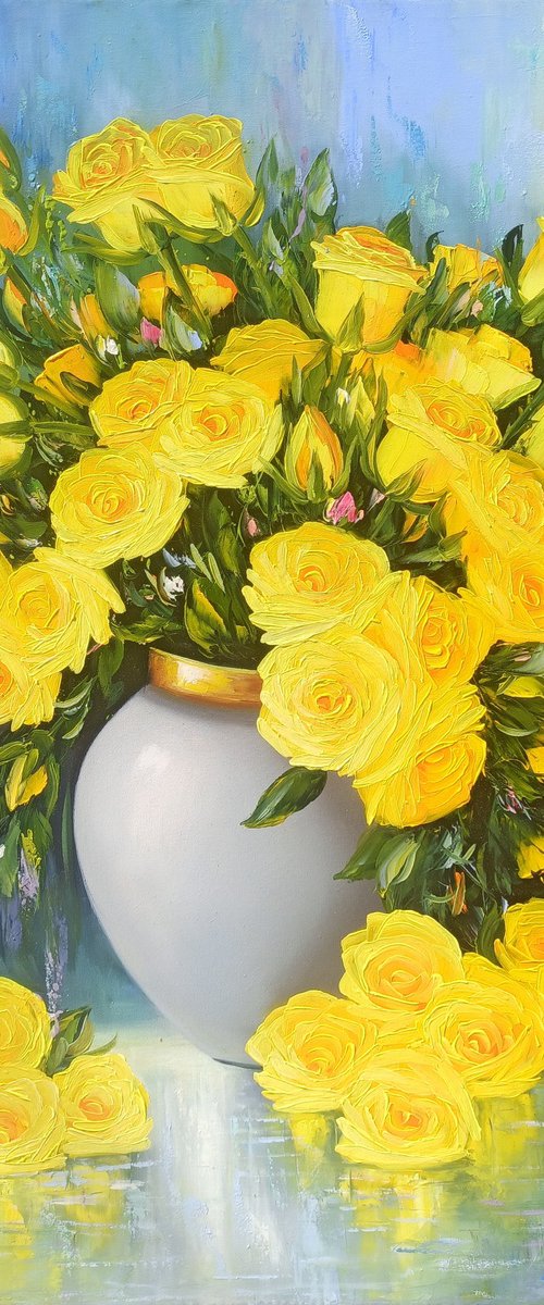 The Beauty of Yellow Roses by Marieta Martirosyan
