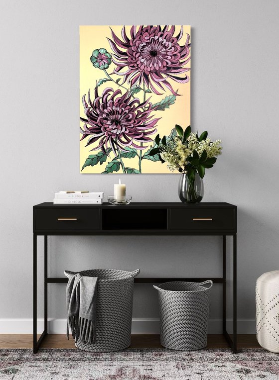 AUTUMN BURGUNDY ASTERS