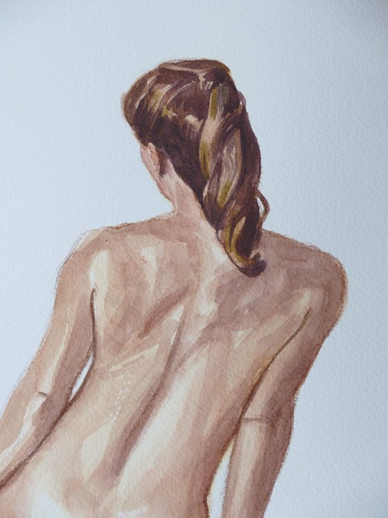 Seated female nude
