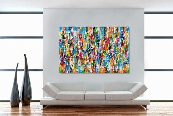 Pure Joy - XL LARGE,  TEXTURED ABSTRACT ART – EXPRESSIONS OF ENERGY AND LIGHT. READY TO HANG!