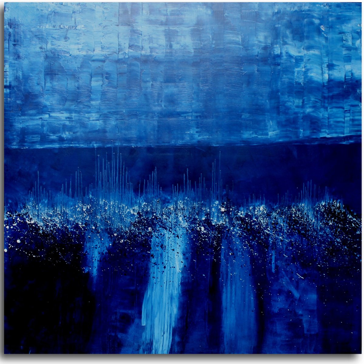 Organic Abstract Painting By Juan Jose Garay, 59 X 59", Is Coming, Original Artwork