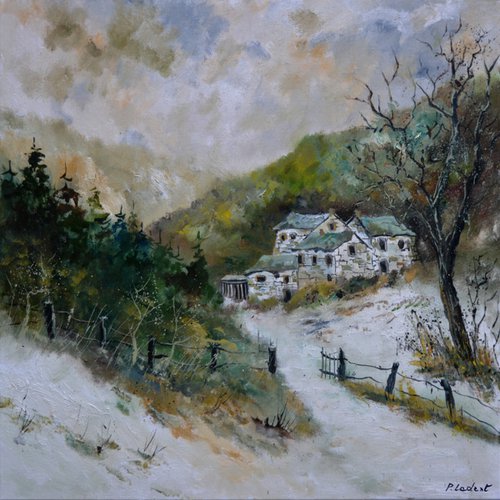 Typical landscape in my countryside by Pol Henry Ledent