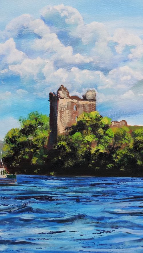 Loch Ness Urquhart Castle Scotland by Gordon Bruce