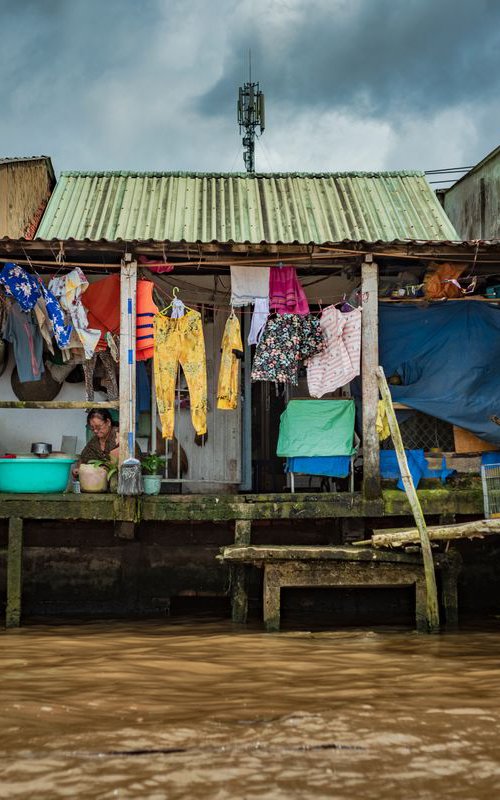 Stilt Houses - Mekong #6 by Serge Horta