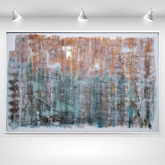 Stille Wasser  - Abstract Art - Acrylic Painting - Canvas Art - Framed Painting - Abstract Painting - Industrial Art