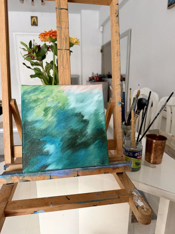 Sea pulse Green Coastal Abstract