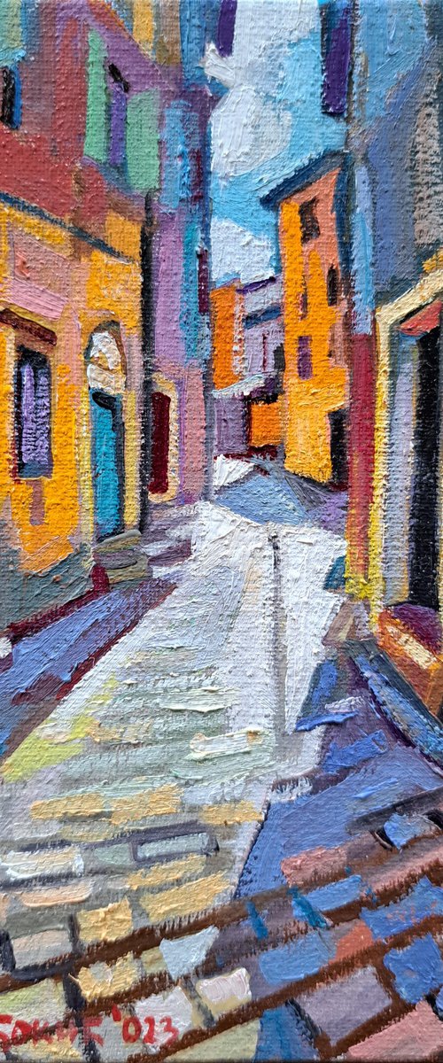 Sunny street , 2023, miniature by Maja Đokić Mihajlović