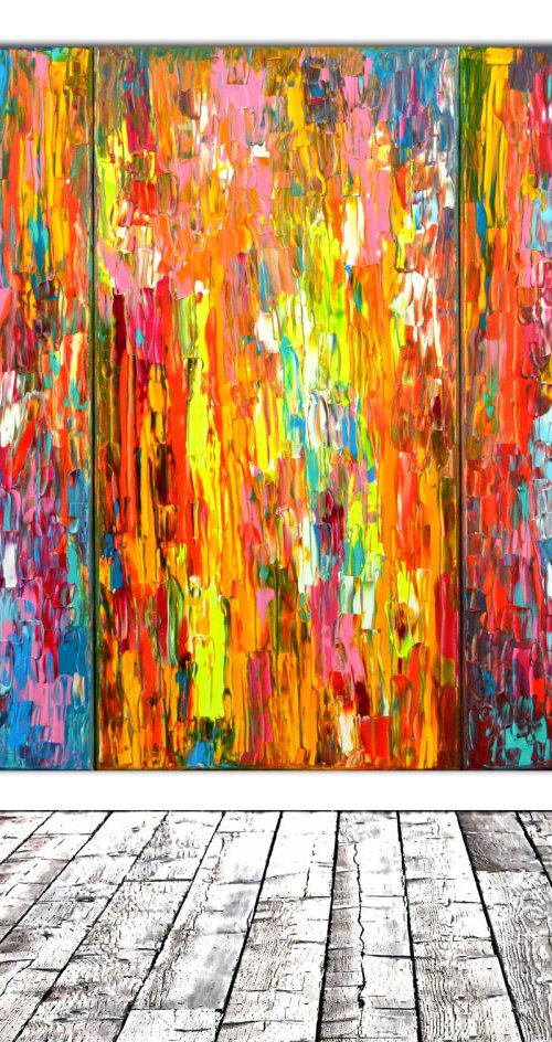 Feeling the Vibration - 100x150 cm - Big Painting XXL - Large Abstract, Huge, Gigantic Painting - Ready to Hang, Hotel, Office Wall Decor by Soos Tiberiu