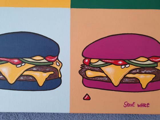 Cheeseburger in Different Colours