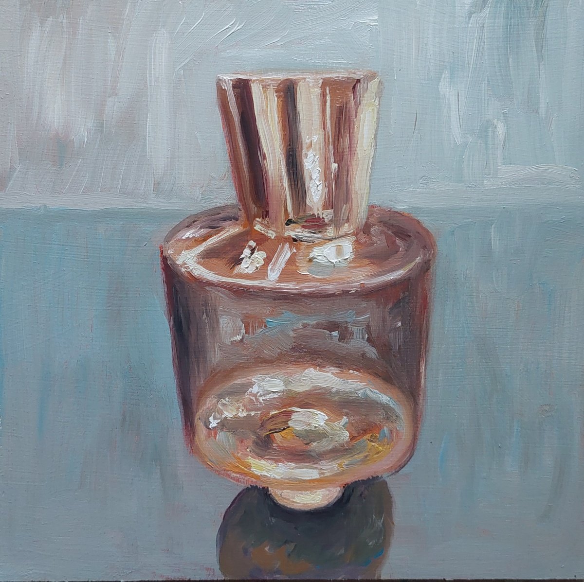 Little vase of glass by Els Driesen