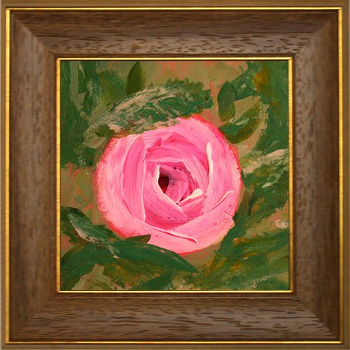 MINI ROSE II, framed / ORIGINAL PAINTING by Salana Art Gallery
