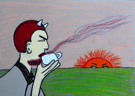 Very hot tea