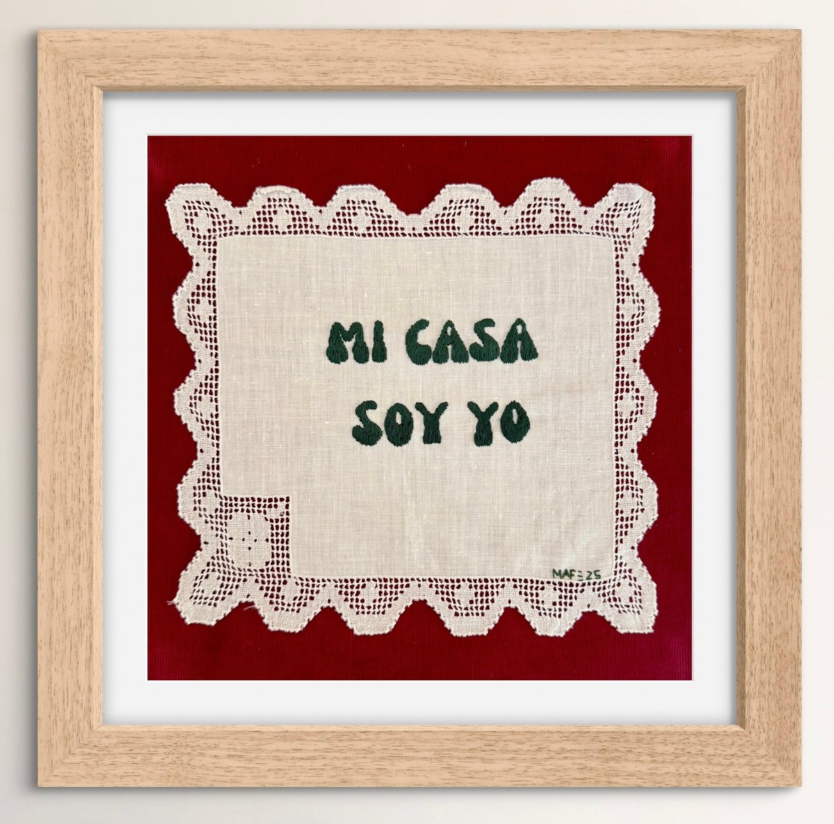 Expressive Abstract Relief By Mafe Bastos, 10 X 10", "Mi Casa Soy Yo", Original Artwork