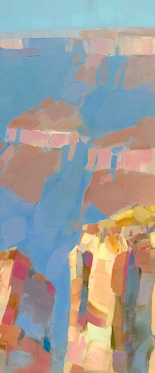 Grand Canyon, Landscape oil painting, One of a kind, Signed, Handmade artwork by Vahe Yeremyan