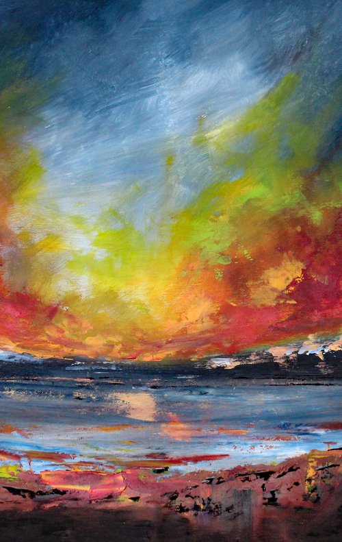 The Wrath Of Angels #4 - Large original abstract landscape by Cecilia Frigati