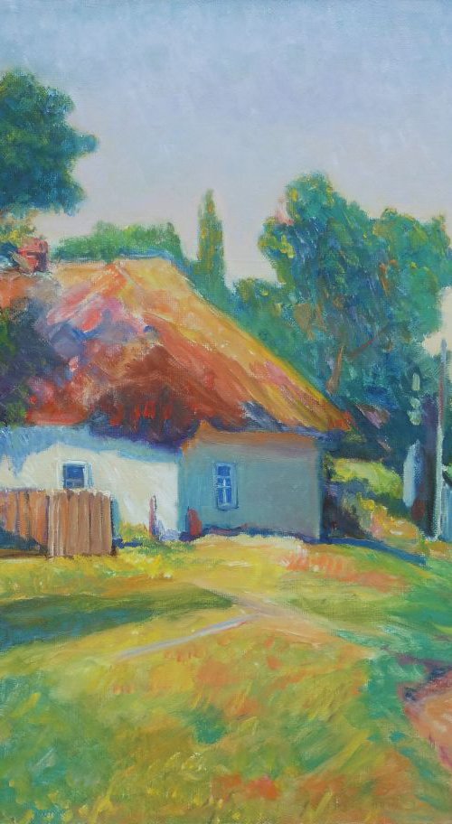 Grandmother's hut by Vyacheslav Onyshchenko