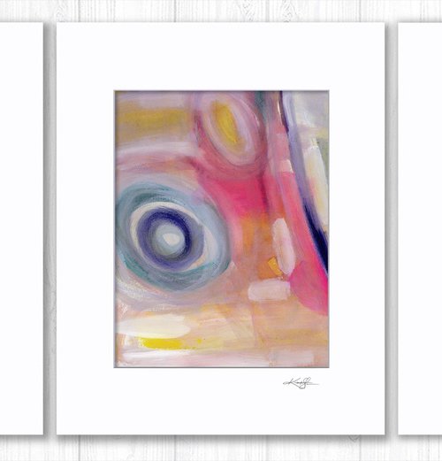 Candy Land Collection 1 - 3 Abstract Paintings in Mats by Kathy Morton Stanion by Kathy Morton Stanion