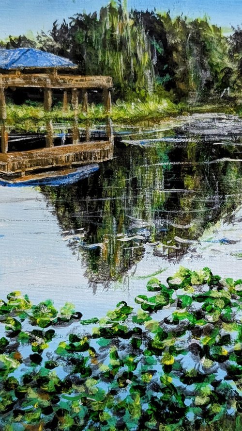 Loxahatchee Wildlife Refuge Plein Air by Robbie Potter