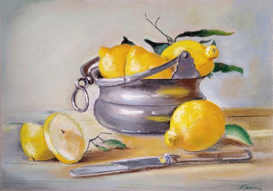 Still life with lemons