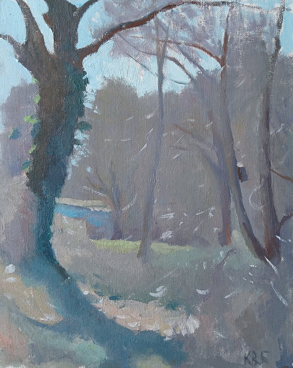 Impressionistic Landscape Oil Painting By Vasyl Koval, 9 X 12", Morning, Original Artwork