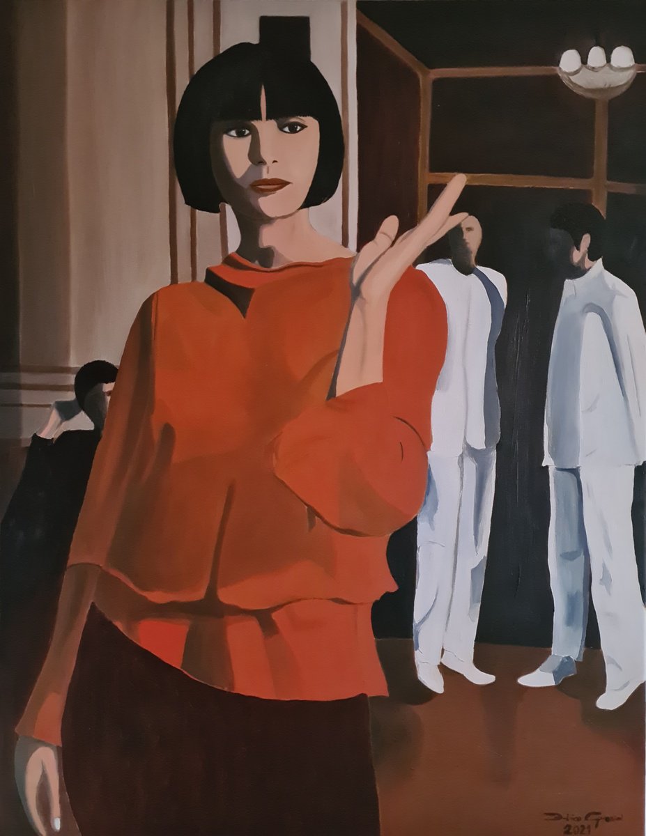 Photorealistic Portrait Oil Painting By Federico Grazzini, 28 X 35, Mia, Original Artwork