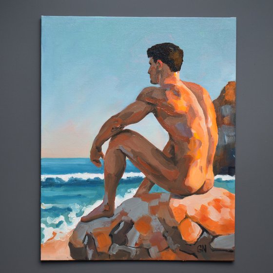 Seaside Strength - Male Nude