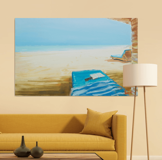 Beach Novel, 95x150cm (37x59in)