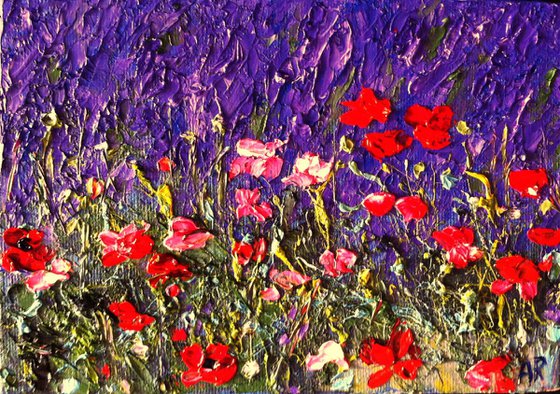 Poppies and lavender