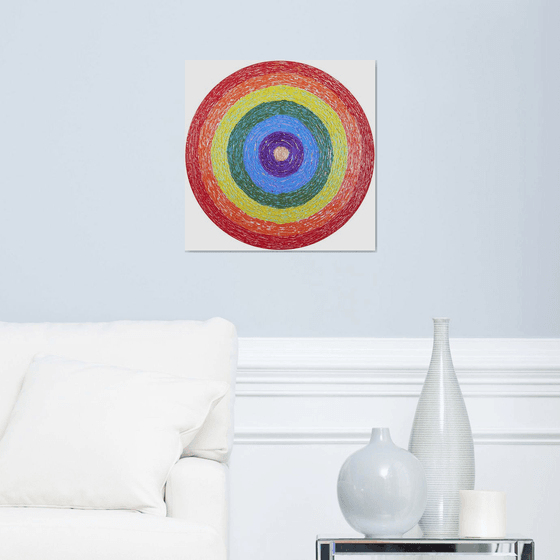 Spiral Lines of Fates... /  ORIGINAL ACRYLIC PAINTING