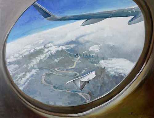 Airplanes live in flight by Anatolii Varvarov