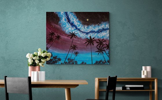 Purple Blue Night Sky