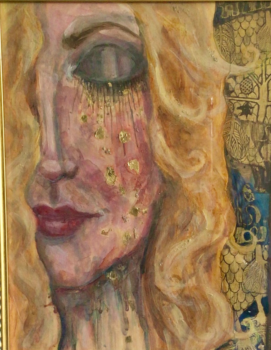 Homage to Klimt: Blue 2 by Elisabeth Lewis