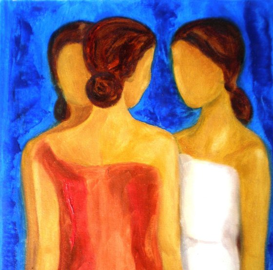 SPECIAL FRIENDS, Impressionist painting