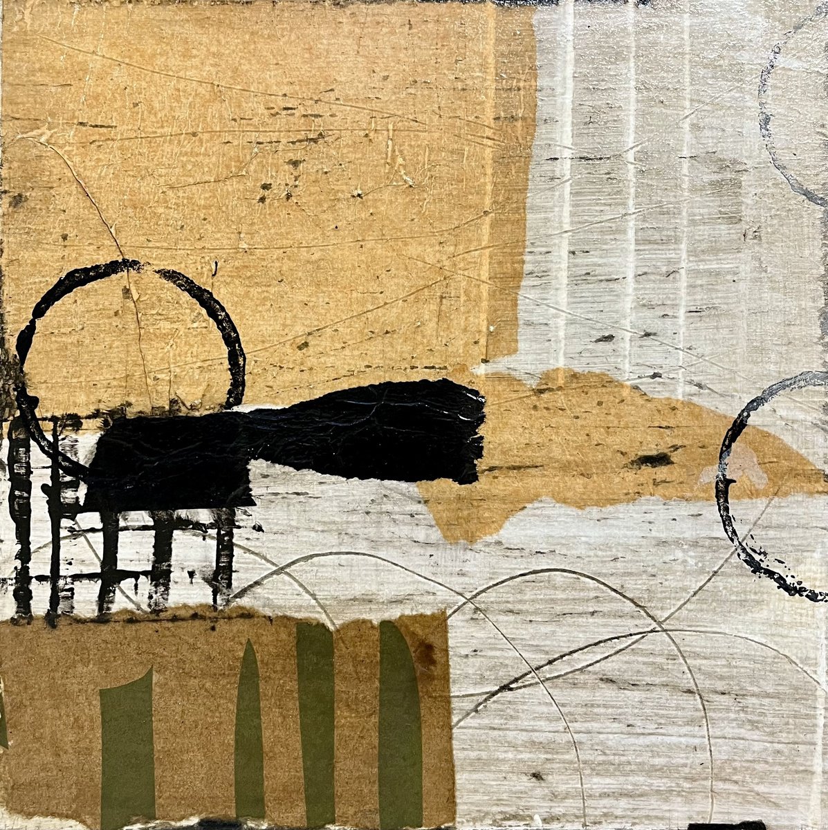 Abstract Painting By Shellie Garber, 12 X 12", Eons, Original Artwork