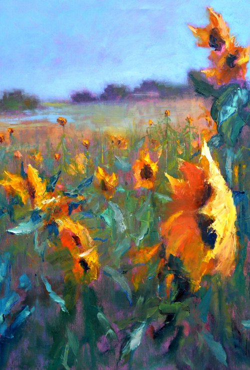 Sunflowers 97X170 by Elena Lukina