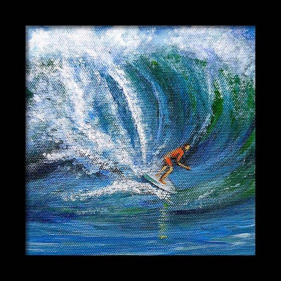 Surfing the blue ocean waves 8