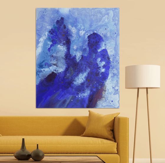 Mountains blue abstraction